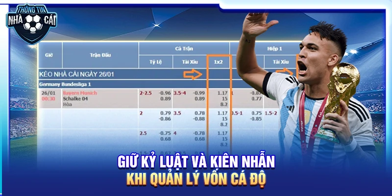 Kinh nghiệm quản lý vốn cá độ: Không bao giờ cháy tài khoản